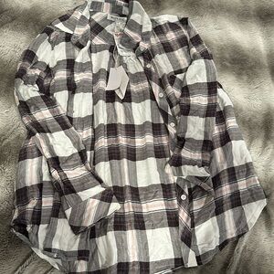 Plaid button down, never worn